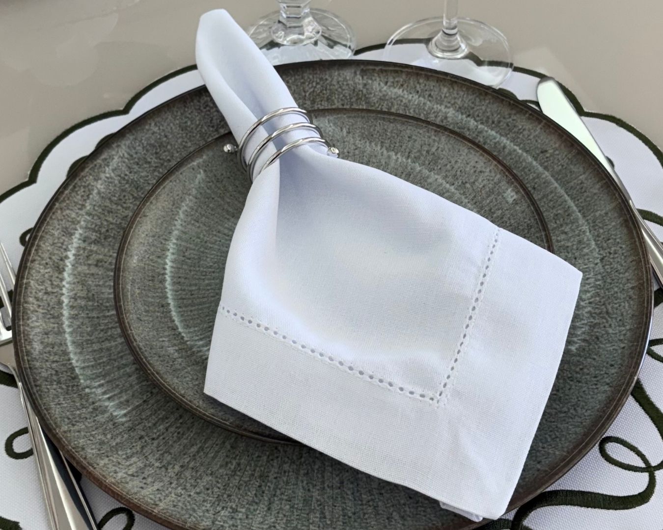 Guardanapo linho misto - branco