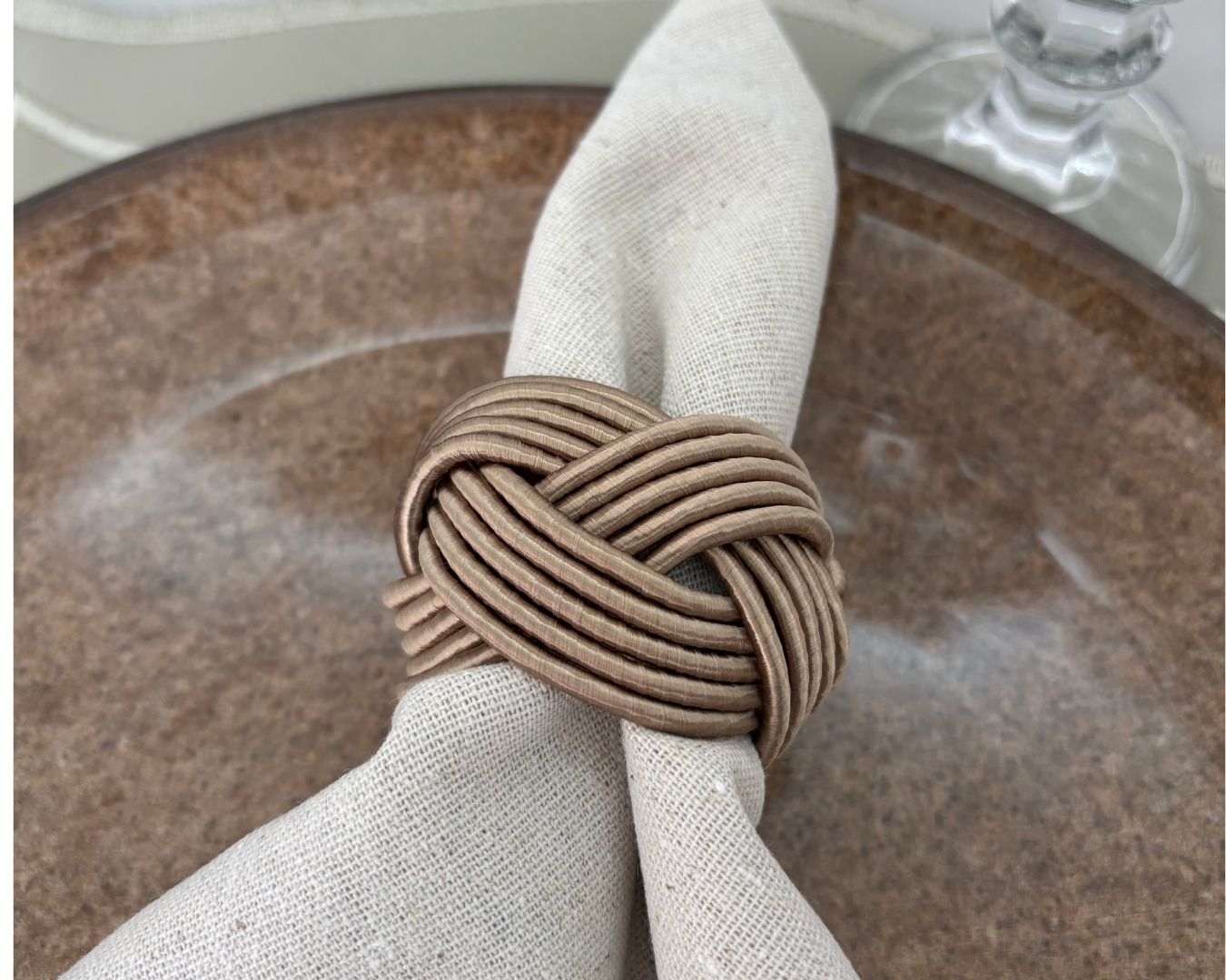 Porta Guardanapo Clássico - bege escuro