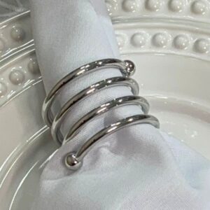 Porta Guardanapo Espiral Metal  - prata