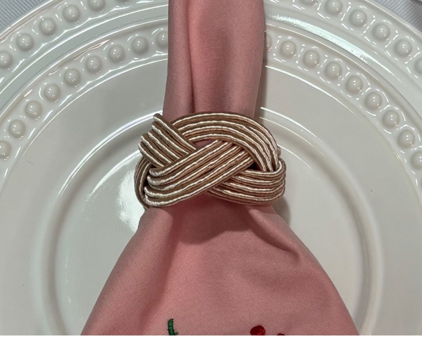 Porta Guardanapo Clássico - rosa bebê