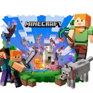 Lugar Americano Infantil 3D - 1 face - Minecraft