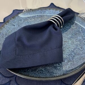 Guardanapo linho misto - azul marinho