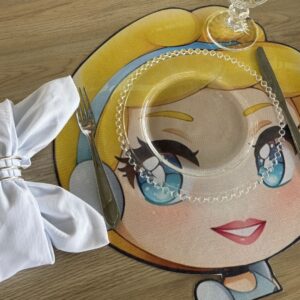 Lugar Americano Infantil 3D - 1 face - Cinderela