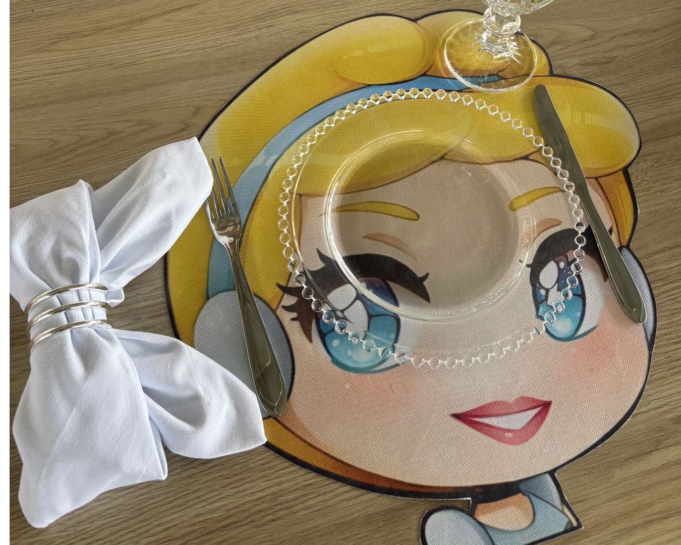 Lugar Americano Infantil 3D - 1 face - Cinderela