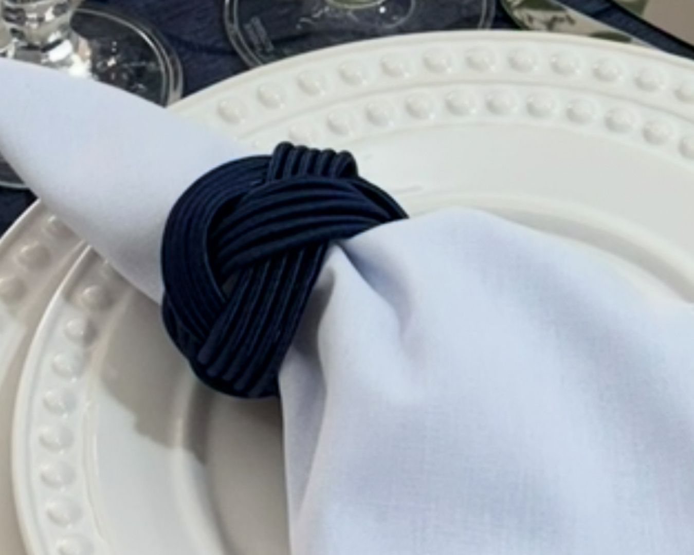 Porta Guardanapo Clássico - azul marinho