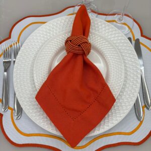 Guardanapo linho misto - laranja