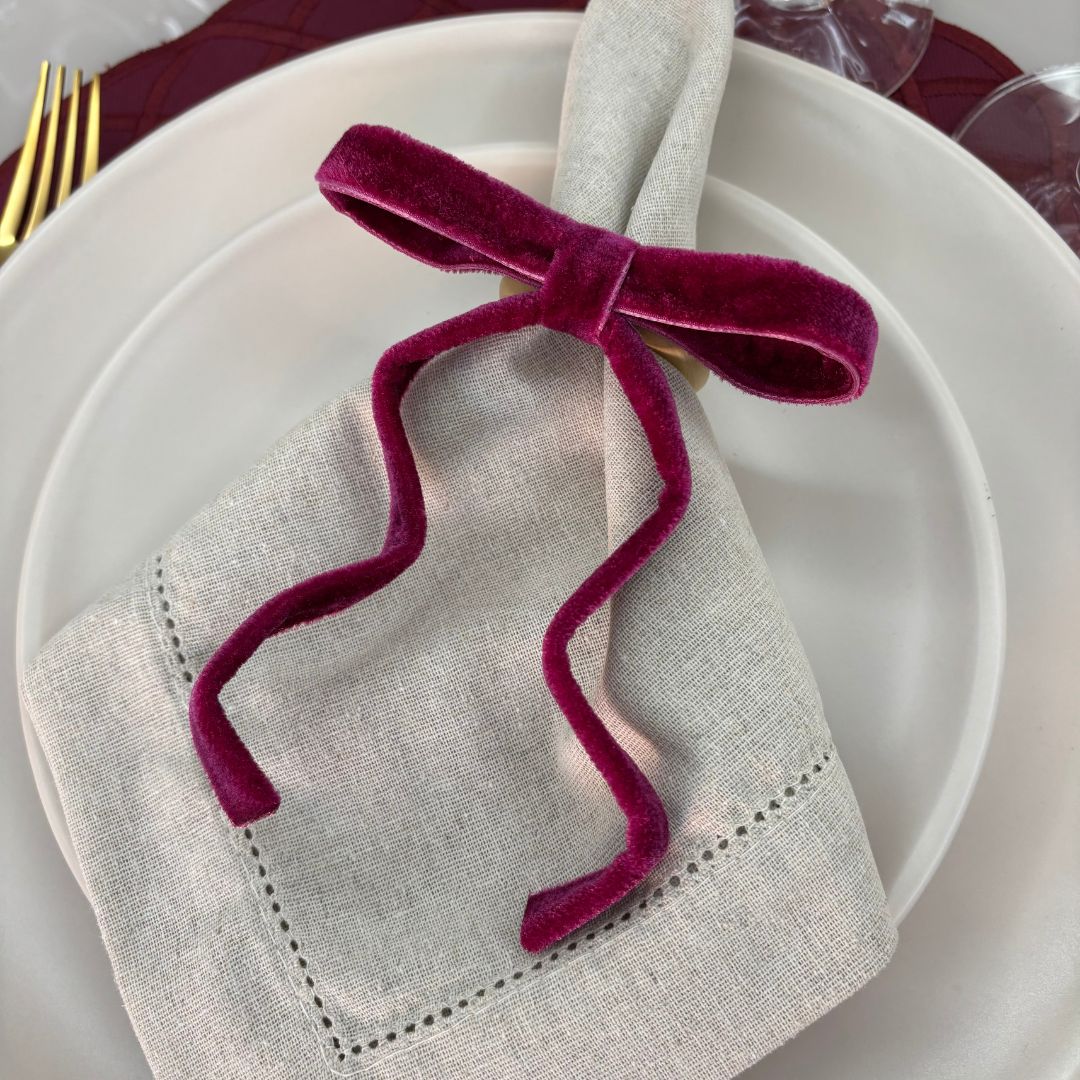Porta Guardanapo Laço - bordô