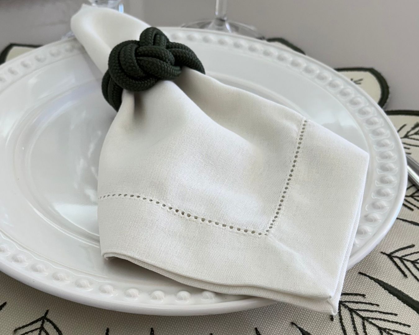 Guardanapo linho misto - off white