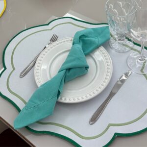 Guardanapo linho misto - verde água