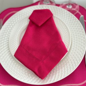 Guardanapo linho misto - rosa pink