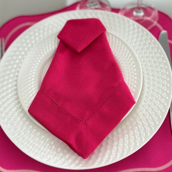 Guardanapo linho misto - rosa pink