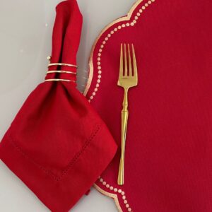 Guardanapo linho misto - vermelho